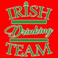 St Patrick's Day Irish Drinking Team Santa Hat thumb 1
