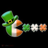 St Patrick's Day Irish Flag Pac Man Shamrocks Sweatshirt thumb 3