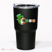 St Patrick's Day Irish Flag Pac Man Shamrocks Tumbler thumb 0