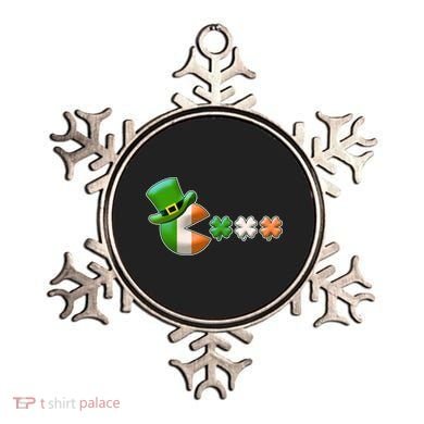 St Patrick's Day Irish Flag Pac Man Shamrocks Ornament
