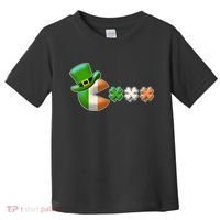 St Patrick's Day Irish Flag Pac Man Shamrocks Toddler T-Shirt thumb 0