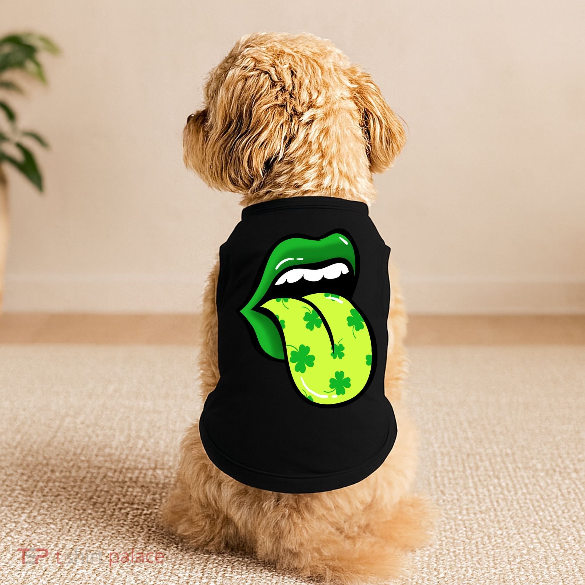 St Patricks Day Irish Lips Doggie Tank