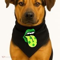 St Patricks Day Irish Lips USA-Made Doggie Bandana thumb 1