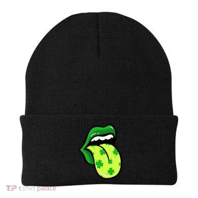 St Patricks Day Irish Lips Beanie