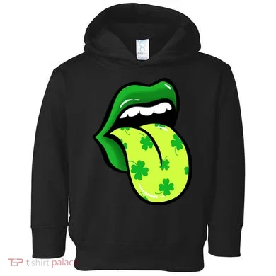 St Patricks Day Irish Lips Toddler Hoodie