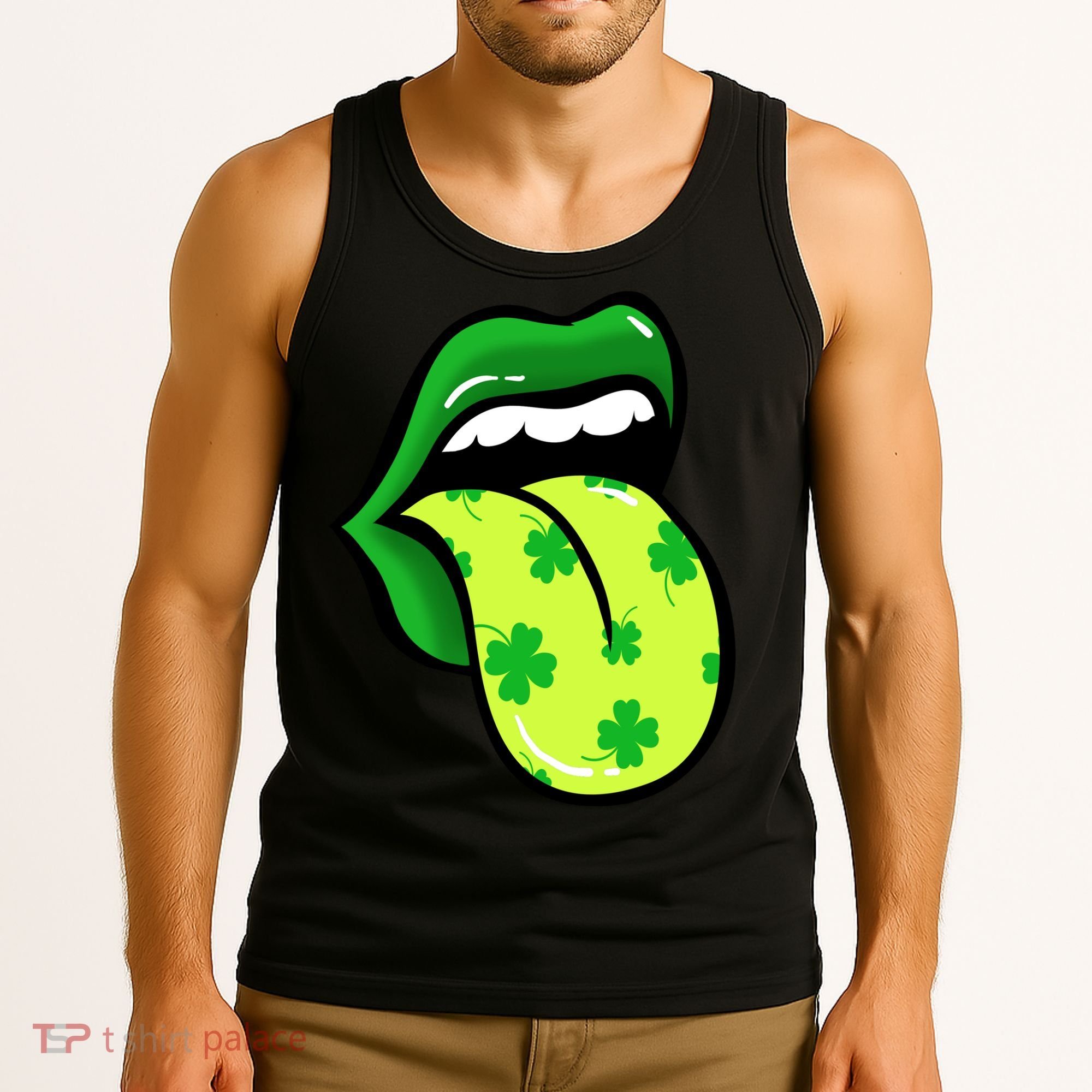 St Patricks Day Irish Lips Tank Top