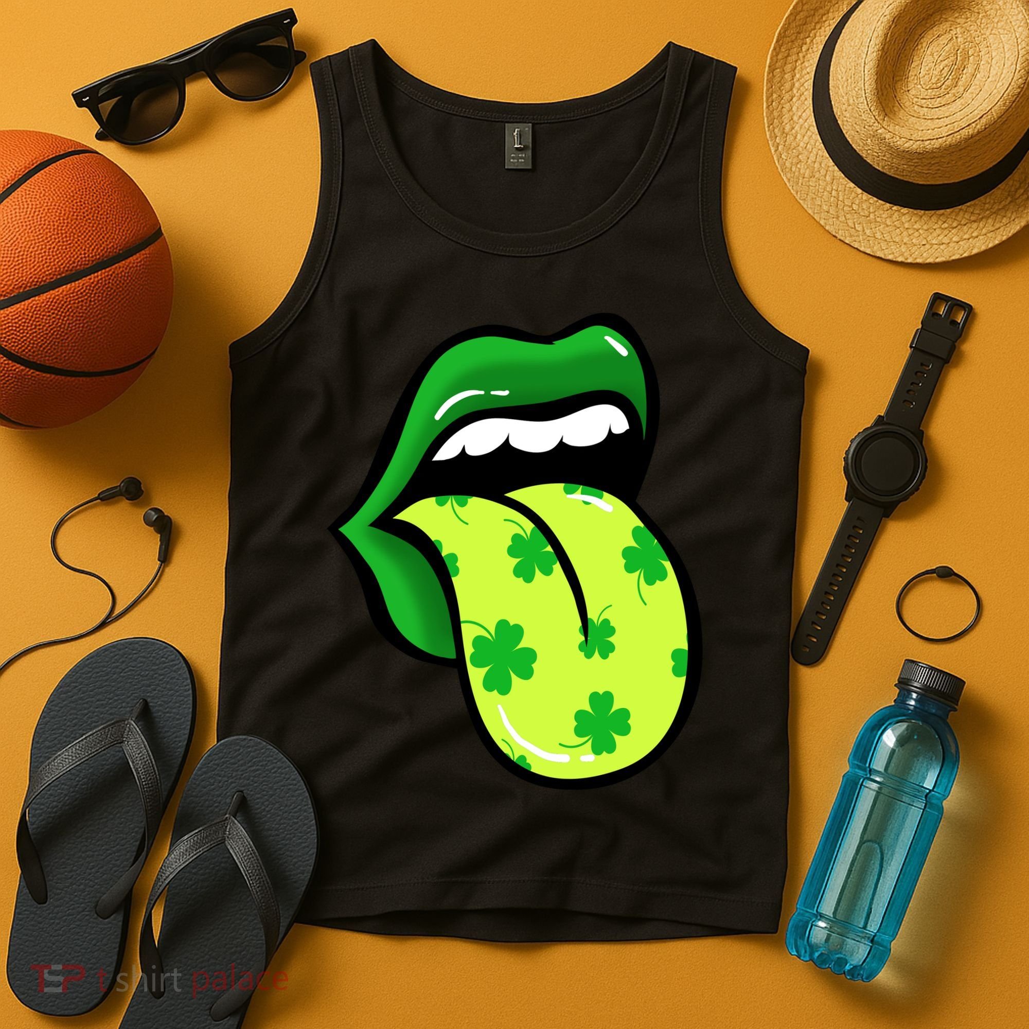 St Patricks Day Irish Lips Tank Top