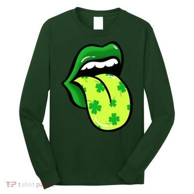 St Patricks Day Irish Lips Long Sleeve Shirt