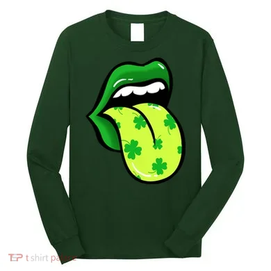 St Patricks Day Irish Lips Long Sleeve Shirt