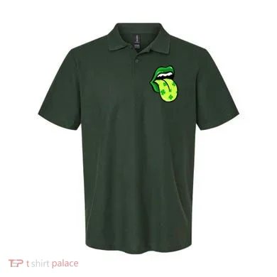 St Patricks Day Irish Lips Polo