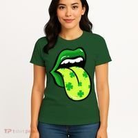 St Patricks Day Irish Lips Women's T-Shirt thumb 4