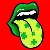 St Patricks Day Irish Lips Santa Hat thumb 1
