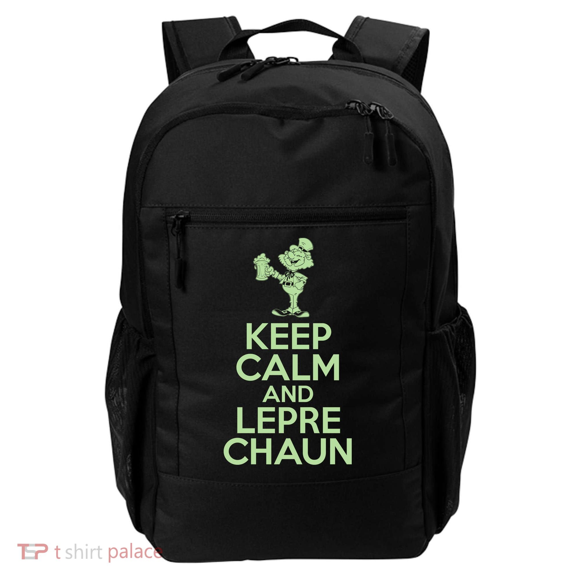 St Patrick's Day Keep Calm And Lepre Chaun  Backpack