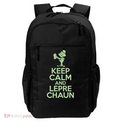 St Patrick's Day Keep Calm And Lepre Chaun  Backpack