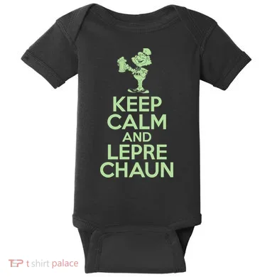 St Patrick's Day Keep Calm And Lepre Chaun  Baby Bodysuit
