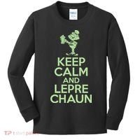 St Patrick's Day Keep Calm And Lepre Chaun  Kids Long Sleeve Shirt thumb 0
