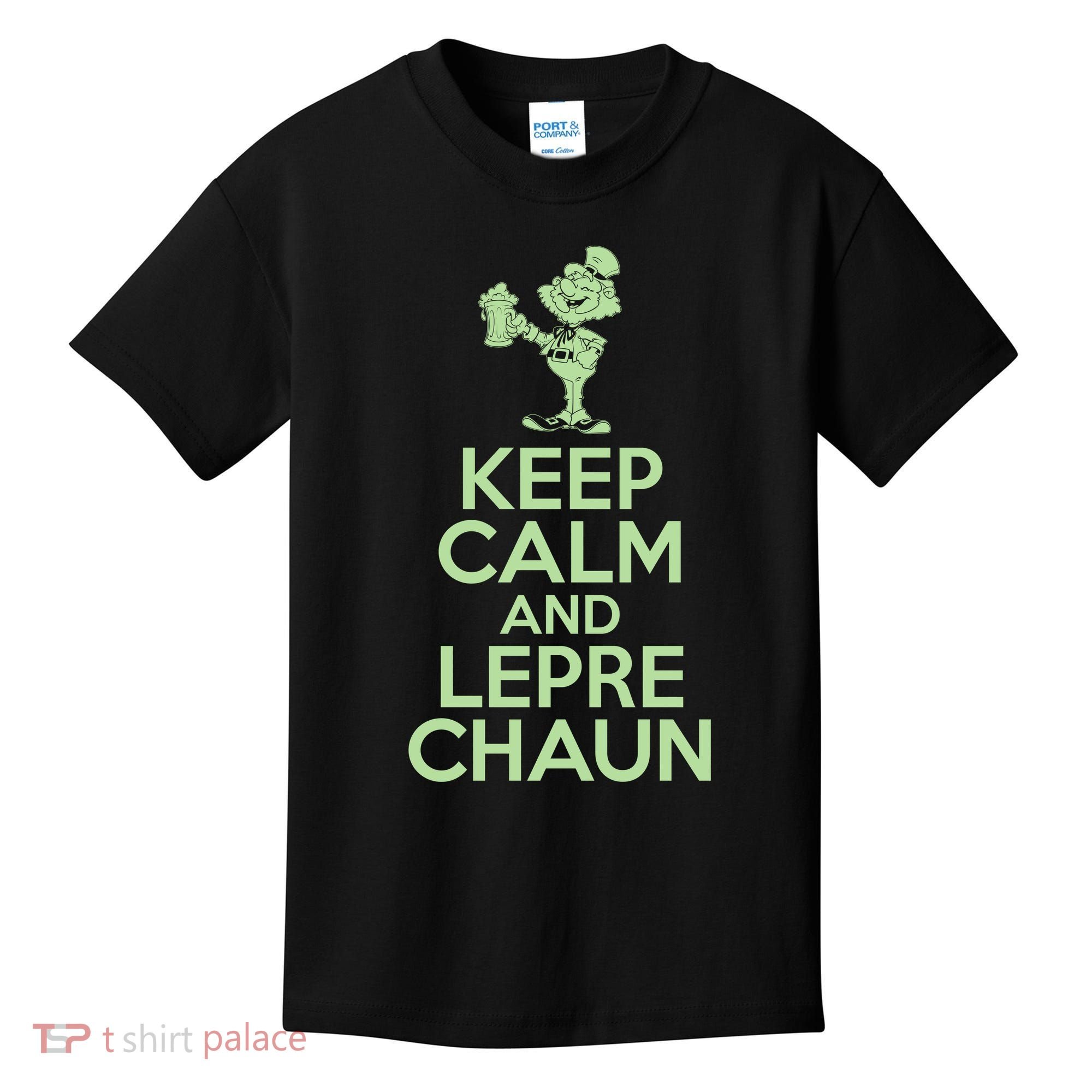 St Patrick's Day Keep Calm And Lepre Chaun  Kids T-Shirt