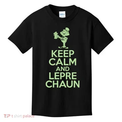St Patrick's Day Keep Calm And Lepre Chaun  Kids T-Shirt
