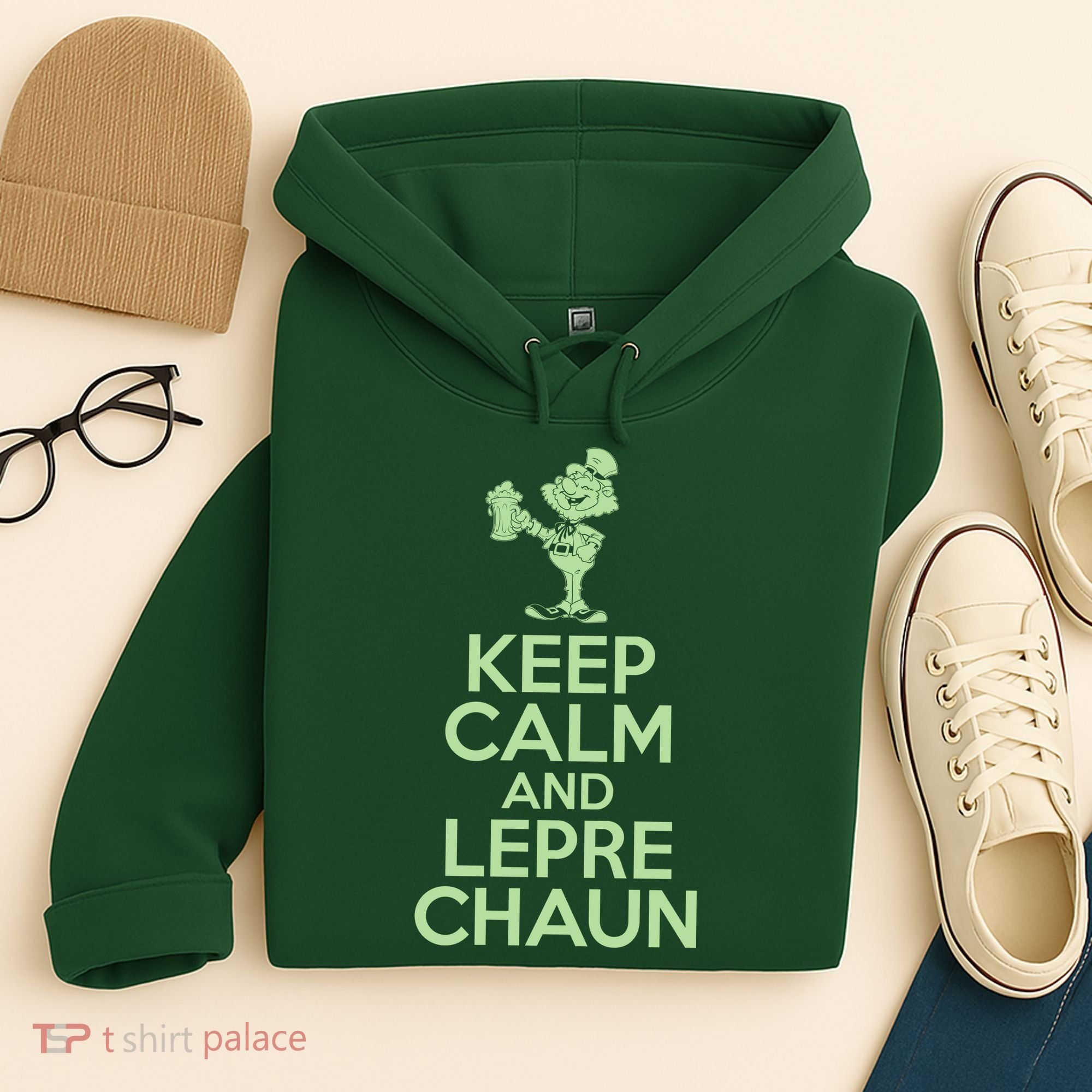 St Patrick's Day Keep Calm And Lepre Chaun  Hoodie