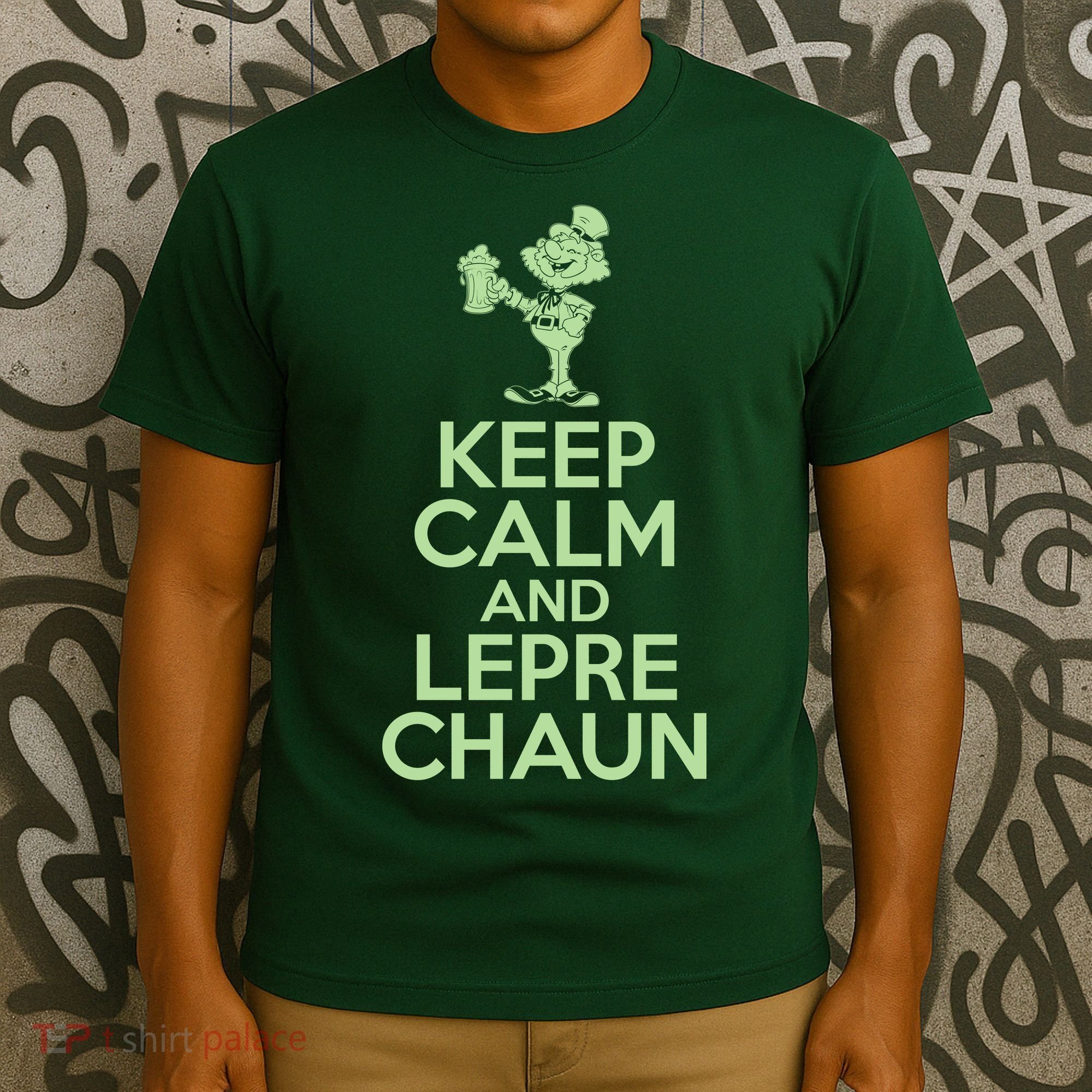 St Patrick's Day Keep Calm And Lepre Chaun  T-Shirt
