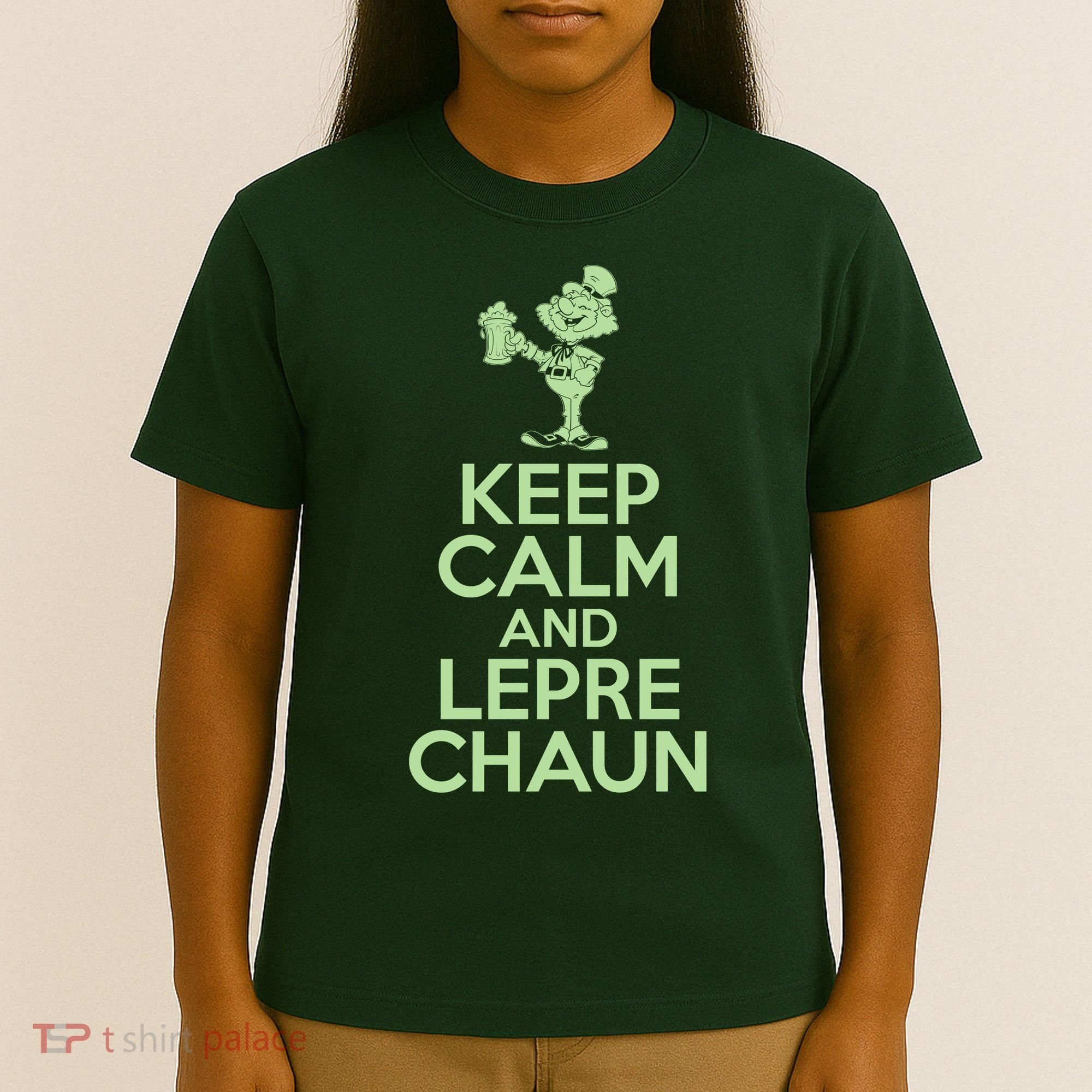 St Patrick's Day Keep Calm And Lepre Chaun  T-Shirt