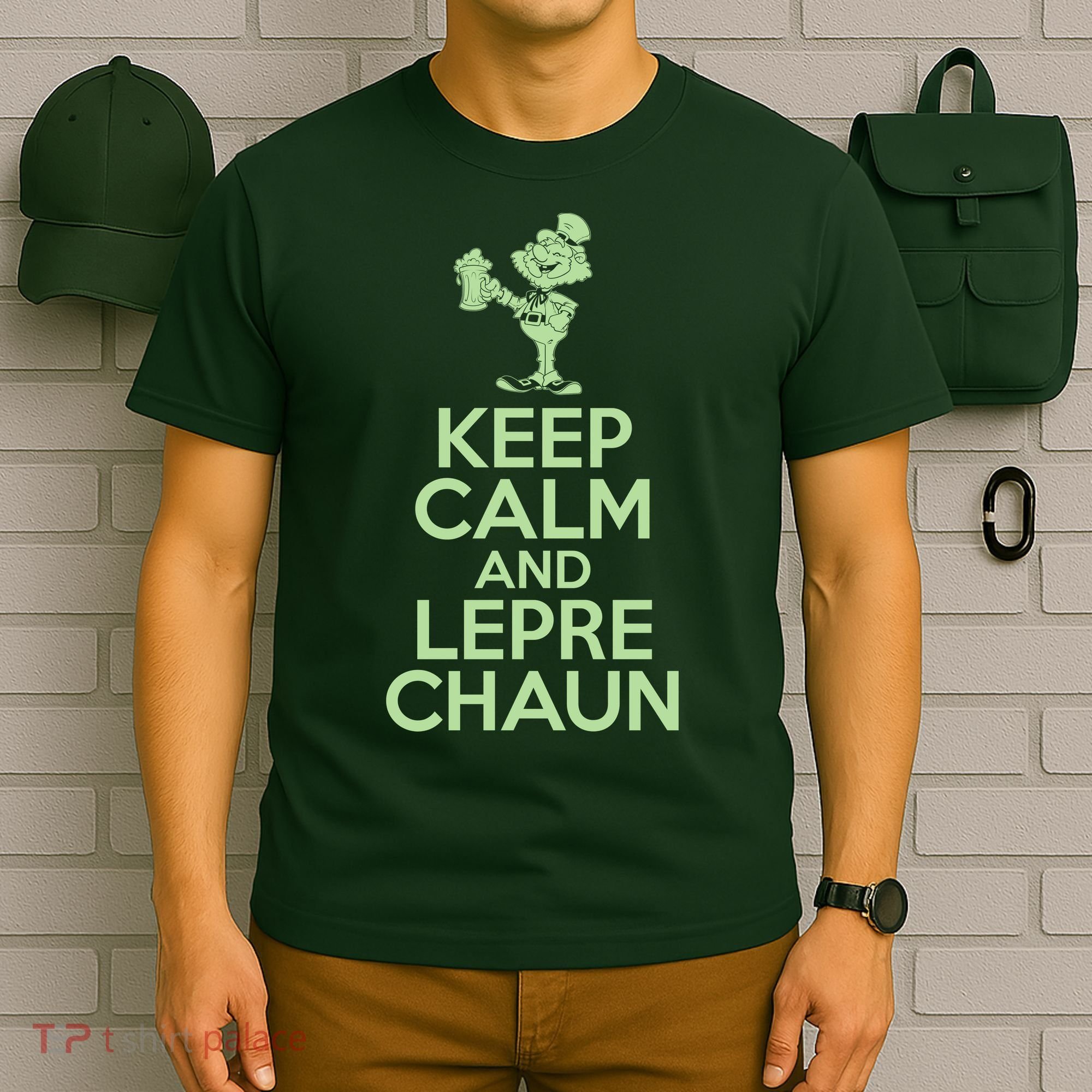 St Patrick's Day Keep Calm And Lepre Chaun  T-Shirt