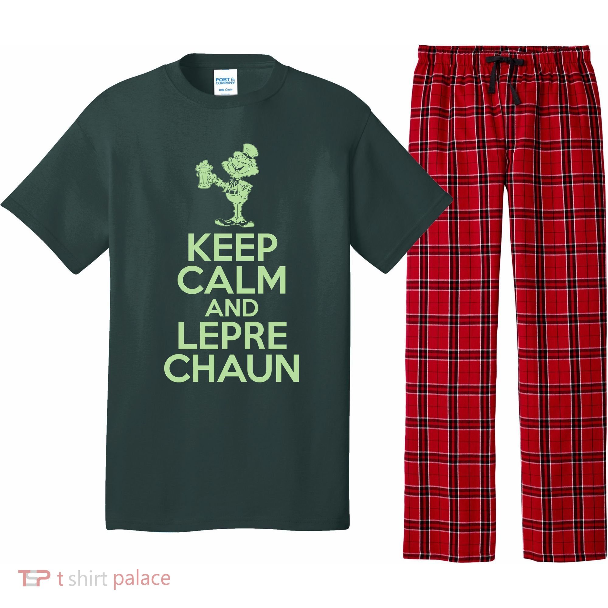 St Patrick's Day Keep Calm And Lepre Chaun  Pajama Set