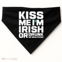St Patrick's Day Kiss Me I'm Irish Or Drunk Or Whatever USA-Made Doggie Bandana thumb 0