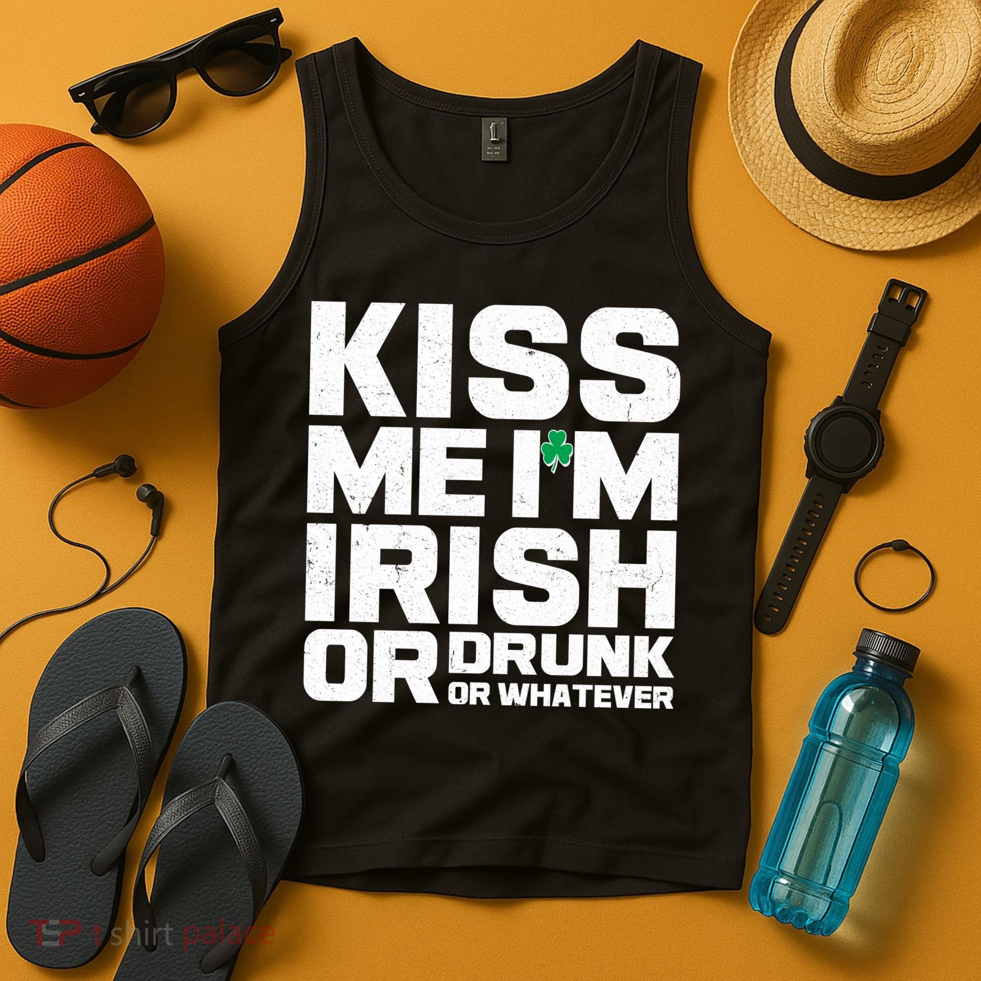 St Patrick's Day Kiss Me I'm Irish Or Drunk Or Whatever Tank Top
