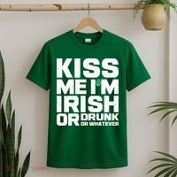 St Patrick's Day Kiss Me I'm Irish Or Drunk Or Whatever T-Shirt thumb 2