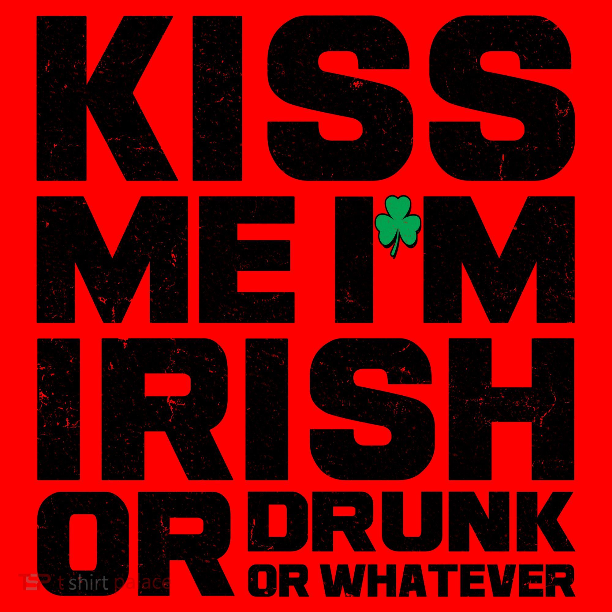 St Patrick's Day Kiss Me I'm Irish Or Drunk Or Whatever Santa Hat