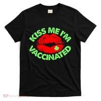 St Patrick's Day Kiss Me I'm Vaccinated Lipstick Shamrock T-Shirt thumb 0