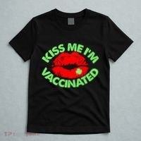 St Patrick's Day Kiss Me I'm Vaccinated Lipstick Shamrock T-Shirt thumb 5