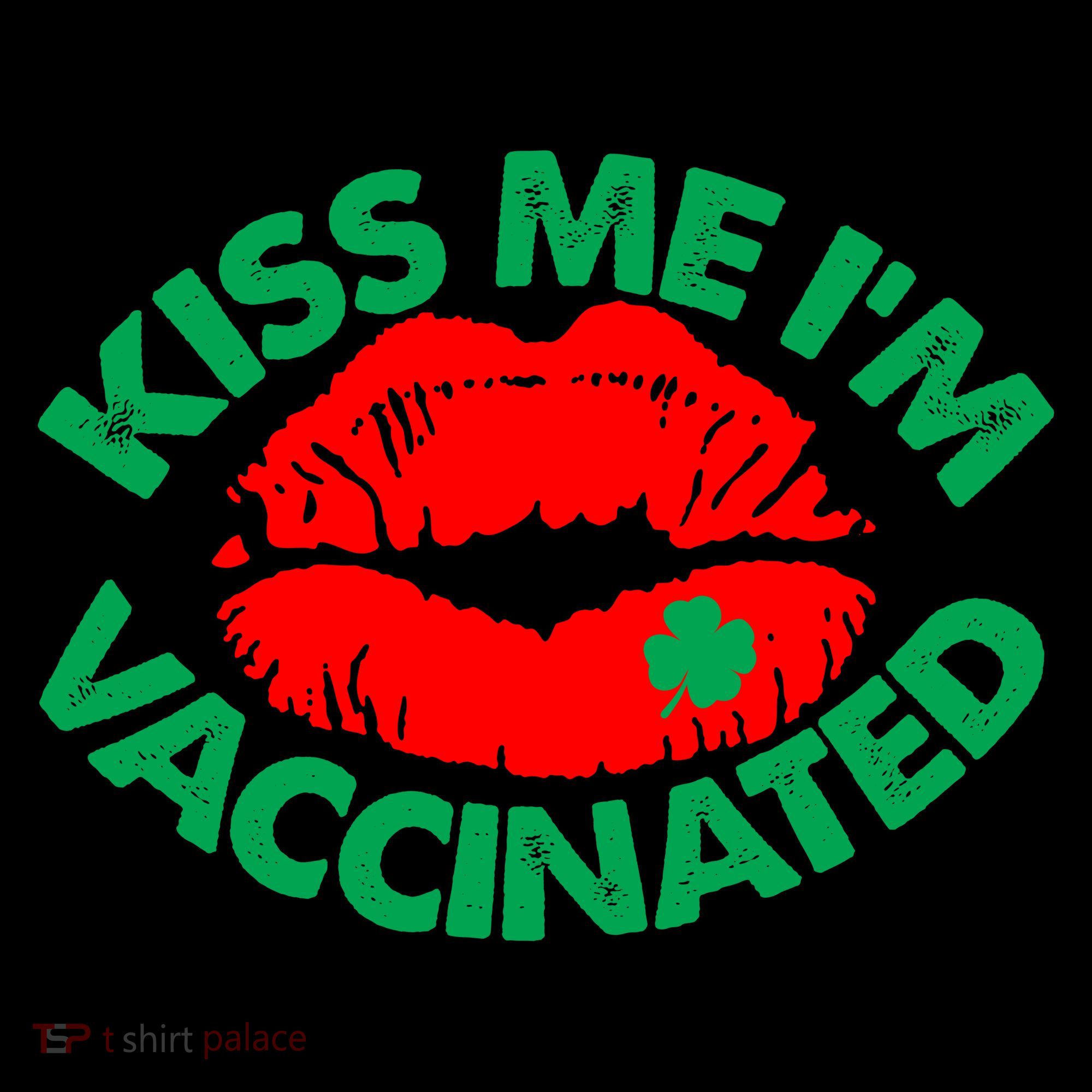 St Patrick's Day Kiss Me I'm Vaccinated Lipstick Shamrock Coffee Mug