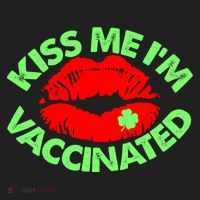 St Patrick's Day Kiss Me I'm Vaccinated Lipstick Shamrock Beanie thumb 2