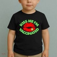 St Patrick's Day Kiss Me I'm Vaccinated Lipstick Shamrock Toddler T-Shirt thumb 2
