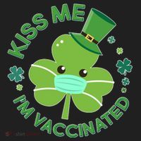 St Patrick's Day Kiss Me I'm Vaccinated Shamrock Hat thumb 2
