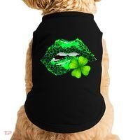 St Patrick's Day Leopard Print Lipstick Shamrock Doggie Tank thumb 0