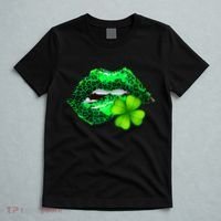 St Patrick's Day Leopard Print Lipstick Shamrock T-Shirt thumb 5
