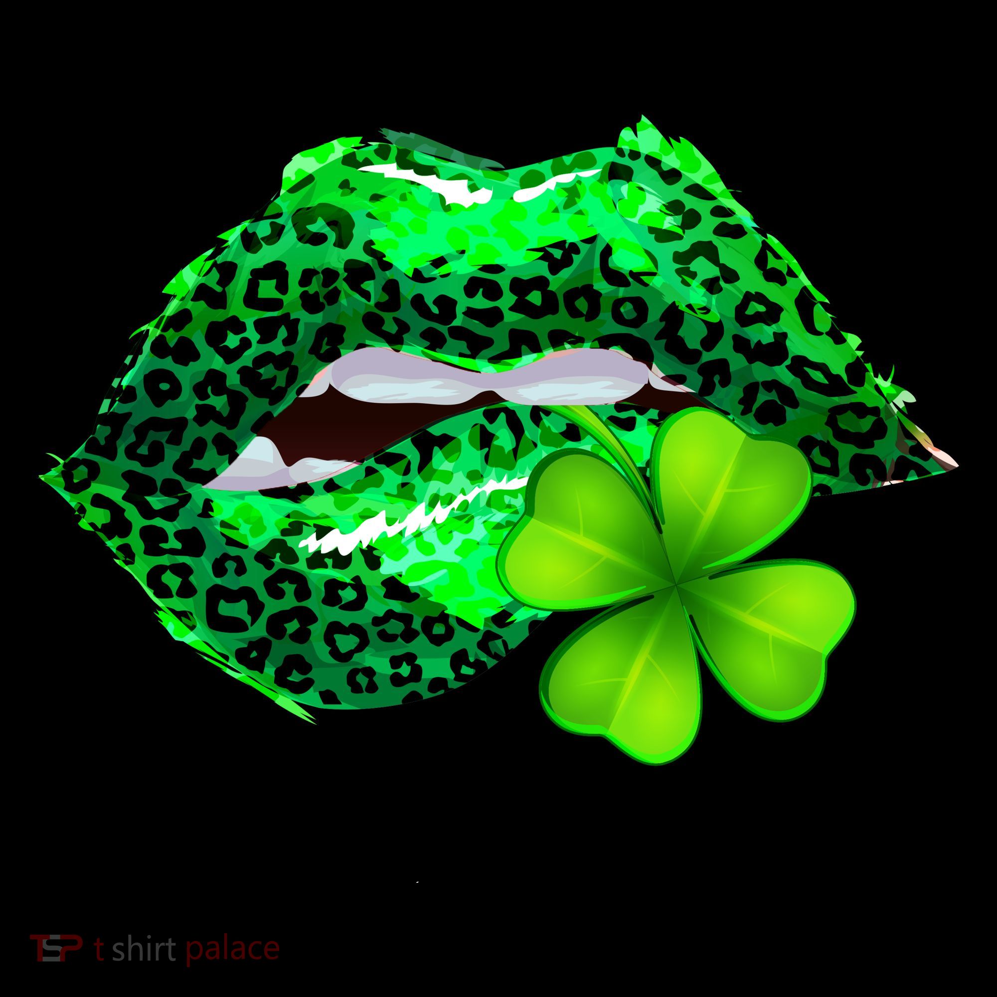St Patrick's Day Leopard Print Lipstick Shamrock Toddler Hoodie