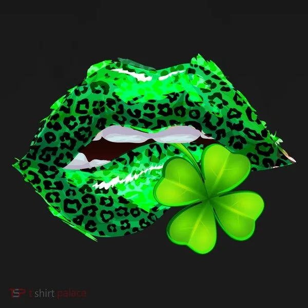 St Patrick's Day Leopard Print Lipstick Shamrock Toddler Hoodie