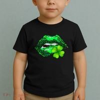 St Patrick's Day Leopard Print Lipstick Shamrock Toddler T-Shirt thumb 2