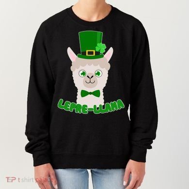St Patrick's Day Lepre-Llama Women's Sweatshirt