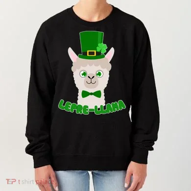 St Patrick's Day Lepre-Llama Women's Sweatshirt