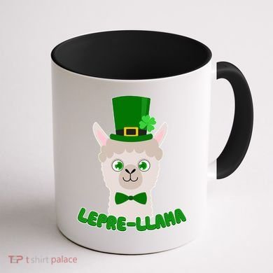 St Patrick's Day Lepre-Llama Coffee Mug back