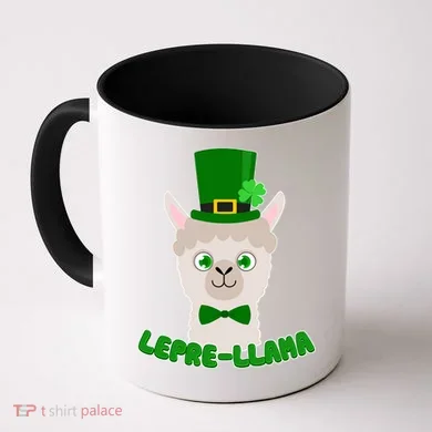 St Patrick's Day Lepre-Llama Coffee Mug