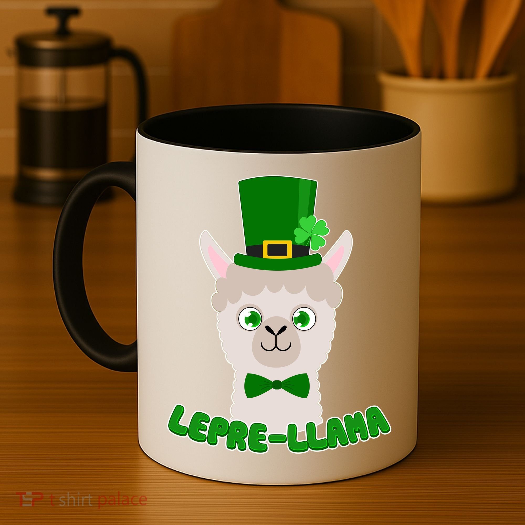 St Patrick's Day Lepre-Llama Coffee Mug