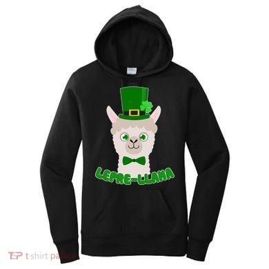 St Patrick's Day Lepre-Llama Women's Hoodie