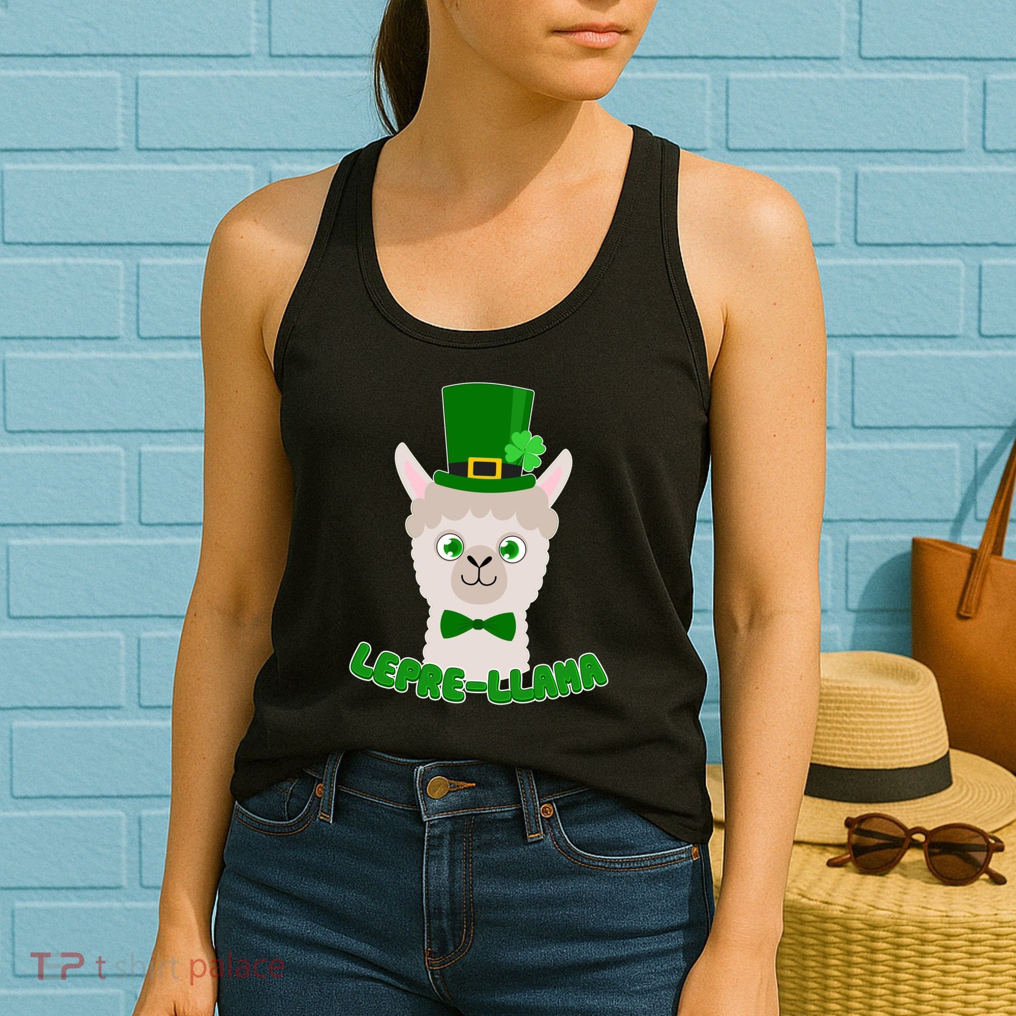 St Patrick's Day Lepre-Llama Women's Tank Top