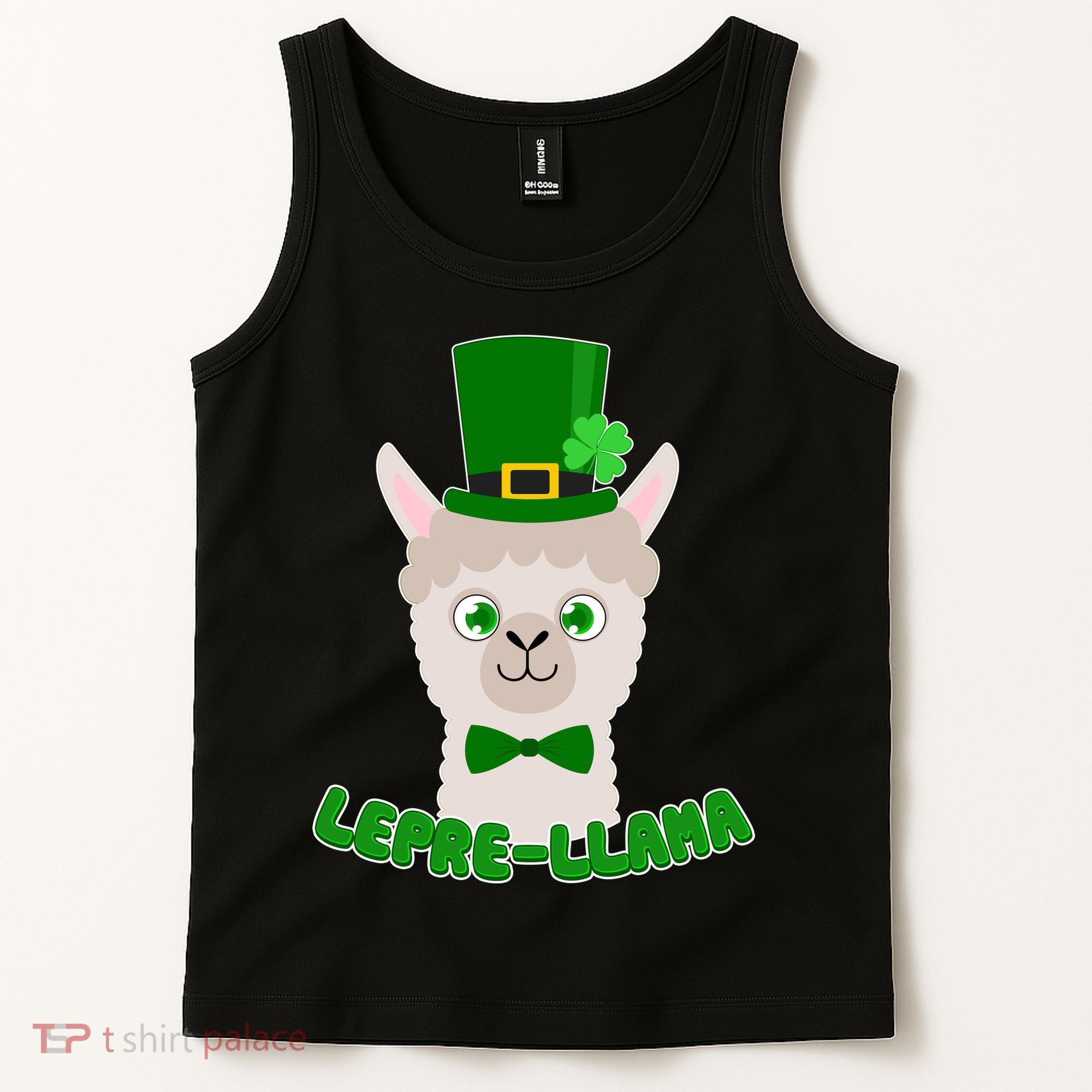 St Patrick's Day Lepre-Llama Tank Top